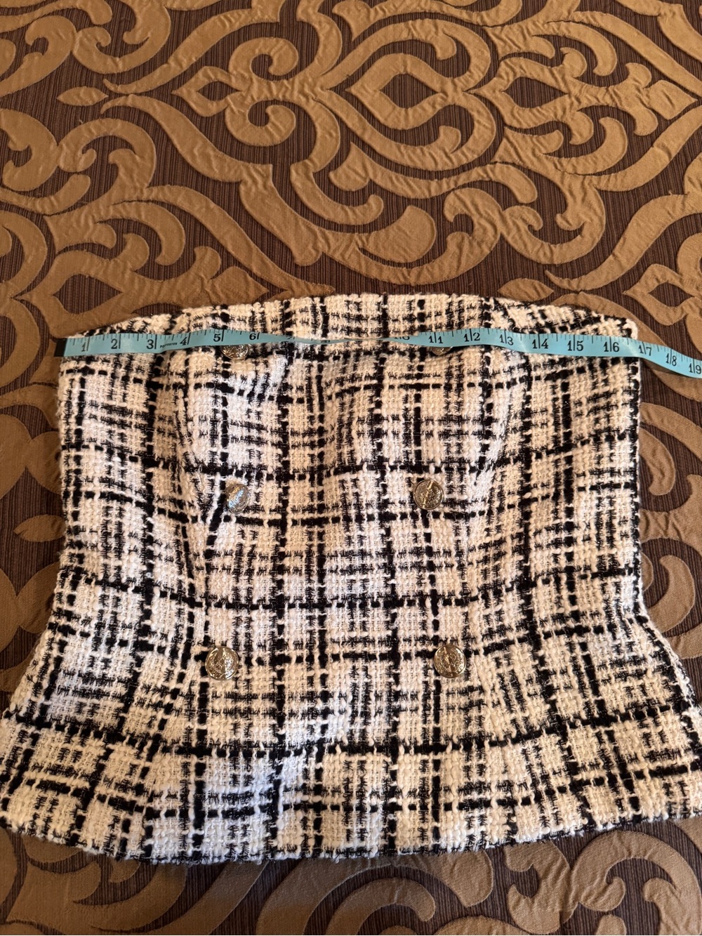 White House Black Market Black & Cream Tweed Bustier Duo - Picture 10 of 11